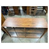 Wood and Glass Display Cabinet with Sliding Doors 50x29x16 in