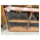 Wood and Glass Display Cabinet with Sliding Doors 50x29x16 in