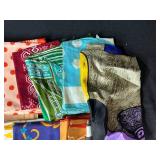 Vintage Scarf and Beaded Collar Lot Assorted Patterns and Colors