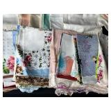 Vintage Handkerchief Collection with Keepsake Boxes and Sewing Notions