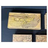 Collection of Antique and Vintage Decorative Wooden Trinket and Jewelry Boxes