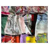 Large Collection of Vintage Ladies Handkerchiefs and Scarves Assorted Patterns