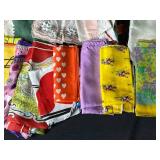 Large Collection of Vintage Ladies Handkerchiefs and Scarves Assorted Patterns
