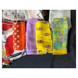 Large Collection of Vintage Ladies Handkerchiefs and Scarves Assorted Patterns