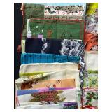 Collection of Vintage Printed Handkerchiefs Assorted Designs
