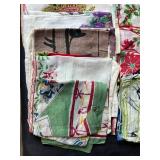 Collection of Vintage Printed Handkerchiefs Assorted Designs