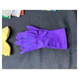 Vintage Lot of Colorful Silk Scarves and Pairs of Gloves