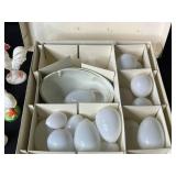 Vintage Easter Decor Collection with Milk Glass Eggs and Figurines