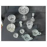 Collection of Vintage Cut Glass Crystal Serving and Tableware Pieces