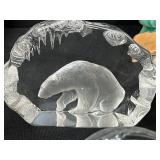 Collection of Vintage Figurines and Art Glass Including Florida Glass, Etched Pink Glass, and Crystal Paperweights