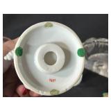 Collection of Vintage Figurines and Art Glass Including Florida Glass, Etched Pink Glass, and Crystal Paperweights