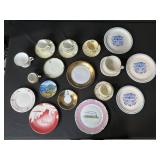 Collection of Vintage Porcelain Cups, Saucers, and Decorative Plates