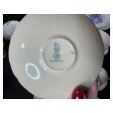 Collection of Vintage Porcelain Cups, Saucers, and Decorative Plates