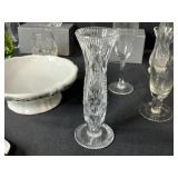 Collection of Waterford and Orrefors Crystal Vases, Candle Holders, and Decorative Glassware