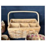 Collection of Handwoven Baskets and Decorative Trays