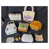 Collection of Vintage Handbags and Beaded Purses
