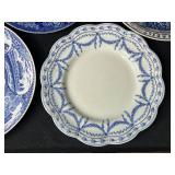 Set of Blue and White Souvenir Collector Plates - Landmarks and Scenes