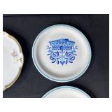 Assorted Decorative Plate Collection and Holiday Cat Figurines