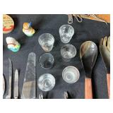 Vintage Kitchen and Utensil Lot with Ice Cream Maker, Copper Teapot, and Collectibles