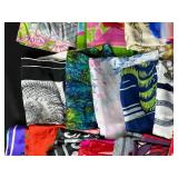 Collection of Assorted Colorful Vintage Scarves and Handkerchiefs