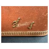 Vintage Samsonite Suitcase Filled with Assorted Scarves and Fabric Accessories