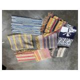 Collection of Woven Table Runners and Small Decorative Rugs