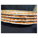 Vintage Hand Painted China Lot with Plates, Pitcher, Mugs, and Green Glass Jar - inc Nippon