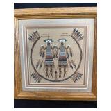 Native American Art and Vintage Collectibles Lot: Sand Art, Kachina Dolls, Ashtray, Old View-Master Reels, Stereoscope