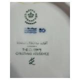 Collection of Orrefors Sweden Crystal, Carnival Glass Bowl, and Blue Commemorative Plates