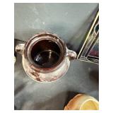 Vintage Pottery and Glassware Collection with Utensils and Decor