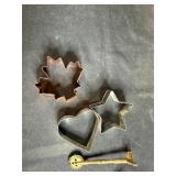 Vintage Pottery and Glassware Collection with Utensils and Decor