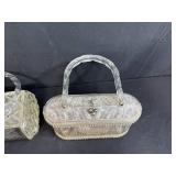 Set of 6 Vintage Lucite Handbags and Purses Assorted Styles