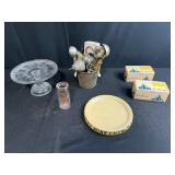 Vintage Ice Cream Collectibles Lot with Scoops, Tubs, and Plates