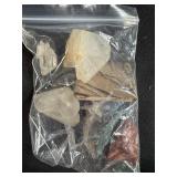 Collection of Tumbled and Polished Stones, Gemstones, and Mineral Specimens in Bags
