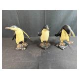 Set of 3 Cast Iron Penguin Figurines
