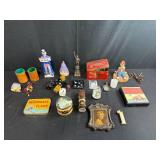 Vintage Collectibles Lot Including Union Leader Tin, Howdy Doody Lamp, Marbles, and More