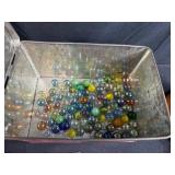 Vintage Collectibles Lot Including Union Leader Tin, Howdy Doody Lamp, Marbles, and More