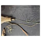 Collection of Antique Powder Horns and Brass Powder Flask