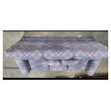 Ethan Allen 3-Seat Plaid Upholstered SLEEPER Sofa with Pillows - CLEAN!