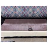 Ethan Allen 3-Seat Plaid Upholstered SLEEPER Sofa with Pillows - CLEAN!