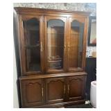 China Cabinet with Glass Doors and Cherry Solids Veneers 57in x 15in x 79in