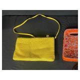 Set of 4 Unique Handbags Including Beaded, Knit, and Printed Styles