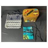 Collection of 3 Handbags: Woven Shoulder Bag, Jamaica Pouch, and Vintage Funspree Basket Purse
