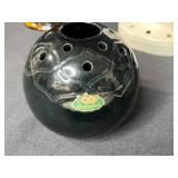 Pottery Vase w Bold Dip & Collection of Vintage Decorative Vases, Figurines, and Bowls