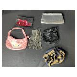 Vintage Purse and Accessories Collection with Hello Kitty Bag