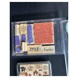 Collection of Wood Rubber Stamps for Crafting and Scrapbooking