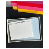 Lot of Assorted Blank Note Cards and Stationery in Storage Bin