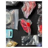 Collection of Jewelry Making Supplies with Cords, Beads, Clasps, and Findings