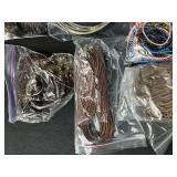Bulk Lot of Assorted Necklace Cords, Choker Wires, and Jewelry Making Strings