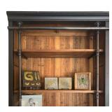 ML - Industrial Style Bookcase with Black Metal Frame and Wood Shelves